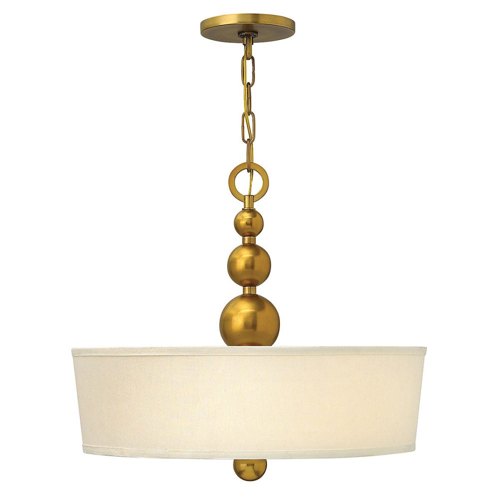 Elstead Zelda | Plafonnier à 3 Lumières Vintage Laiton – E27