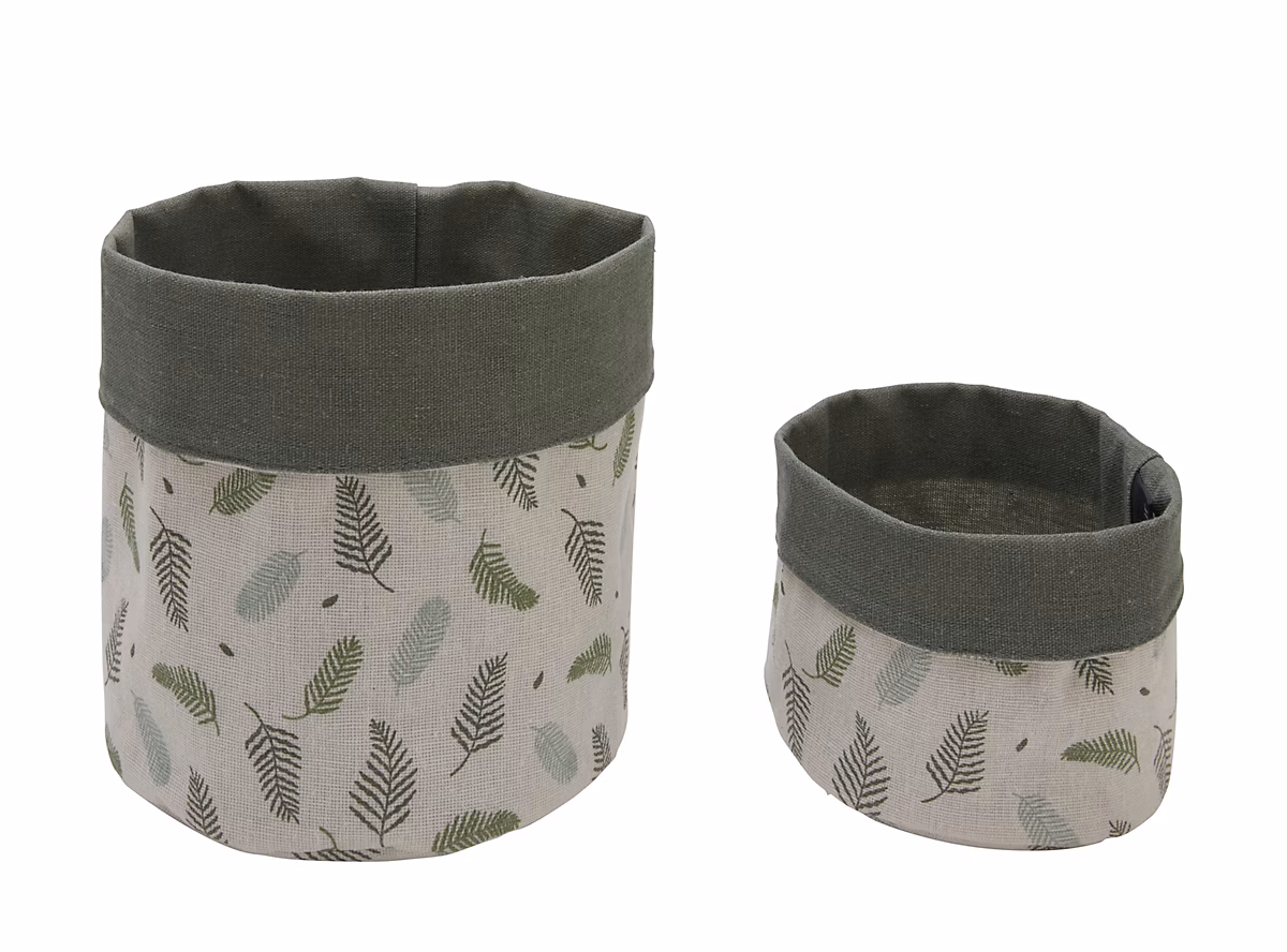 2 paniers de rangement salle de bains pliables – coloris vert | Levasseur Garden