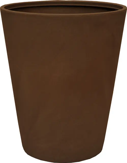 Pot conique en polyéthylène coloris corten Chapelu Architect - Ø 60 x H 73 cm