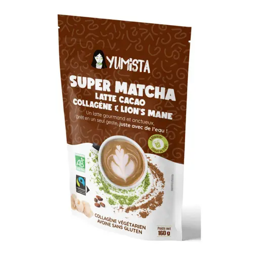 Super matcha latte cacao bio Yumista - 160 g