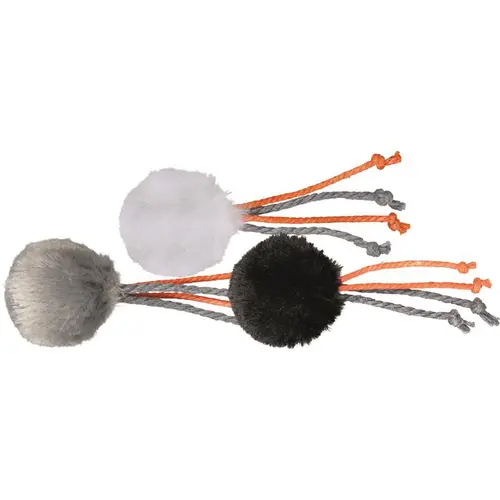 Balle en peluche avec fils et clochette Trixie Catnip - Ø 4 cm