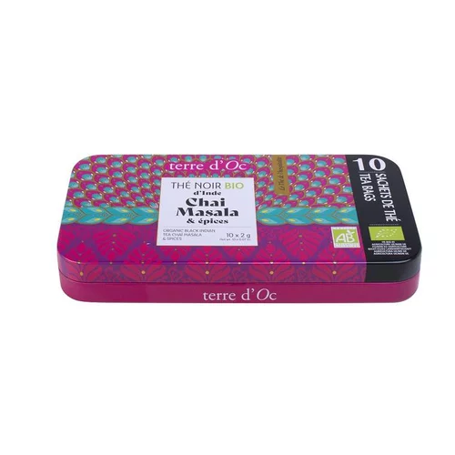 Thé nomade Inde chai massala bio Terre d’Oc – 10 x 2 g