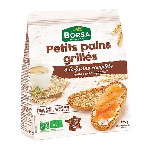 Petit pain grillé complet bio - 250 g