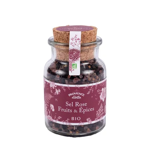 Melange sel rose d'himalaya fruits des bois bio Provence d’Antan - 100 g