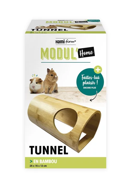 Tunnel bambou pour lapin Modul'home Closeau