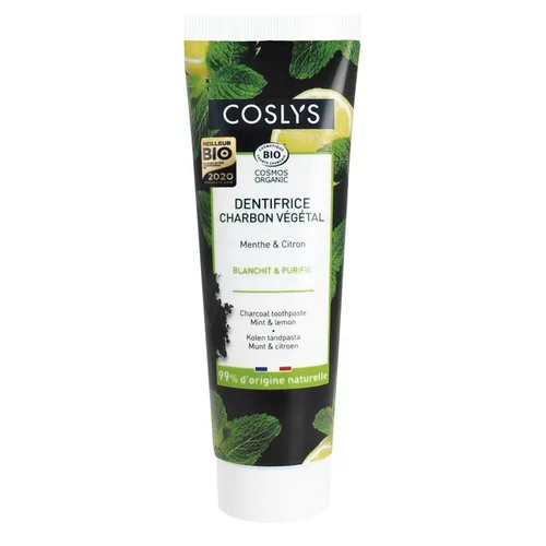 Dentifrice Charbon Menthe-Citron 100 g noir