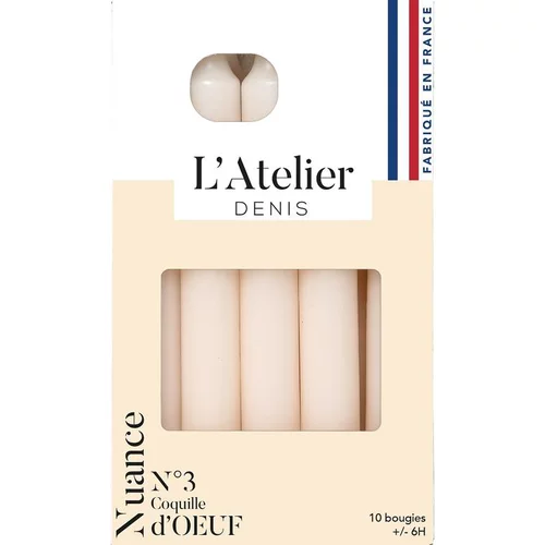 Bougie de ménage 17 cm ivoire L’Atelier de Denis - Le pack de 4
