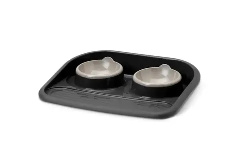 Plateau repas noir pour chien Savic Butler Happy-Planet