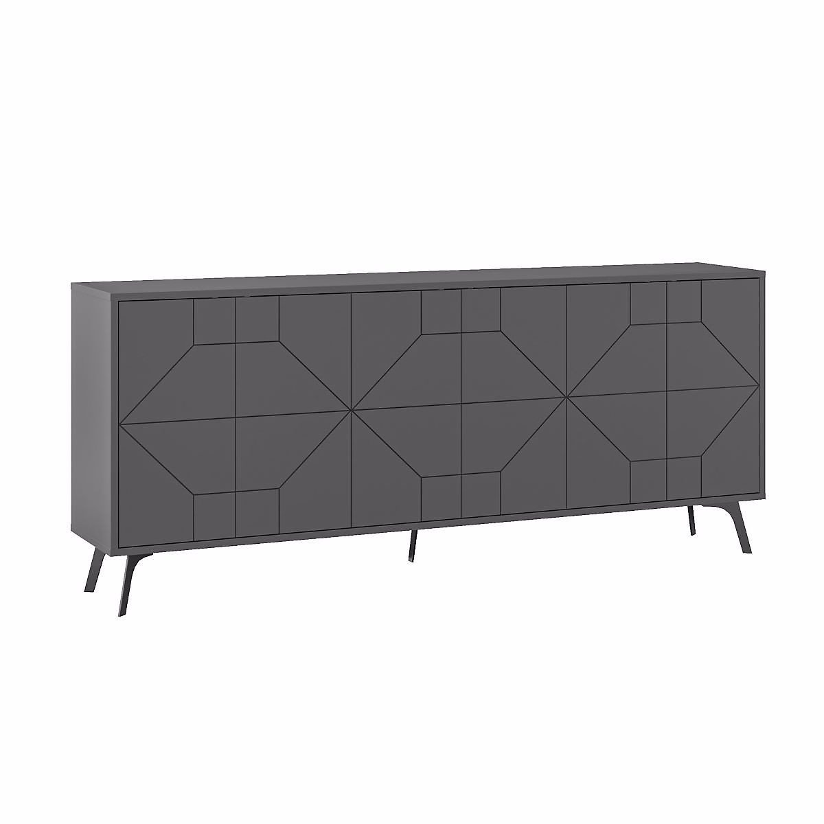 Buffet 6 portes anthracite L184 cm – Dune