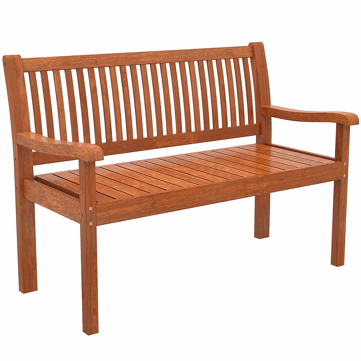 Banc de jardin 2 places bois peuplier lasuré 125 × 62 × 90 cm