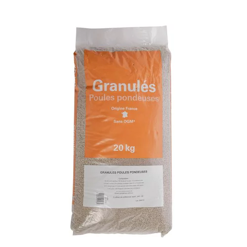 Aliment Pondeuse Volaille en granulés. Le sac de 20 kg