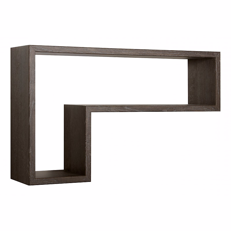 Étagère murale – meuble de salle de bain, étagère murale, étagère murale, chêne foncé, 61 × 37 × 15,5 cm, Lettre