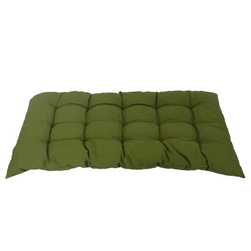 Coussin dossier palette en polyester/coton uni vert Mousse Banco - 120 x 60 x 10 cm