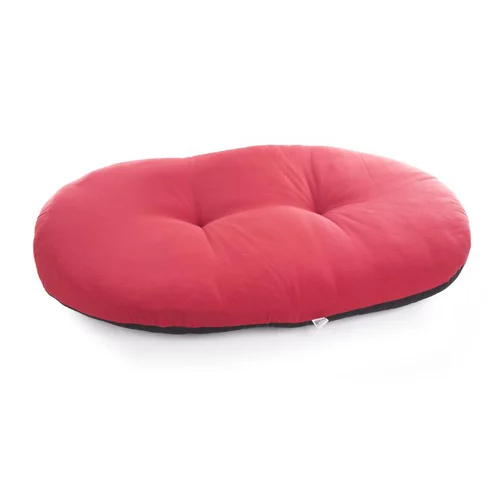 Coussin ovale en ouatine rouge 102x67 cm