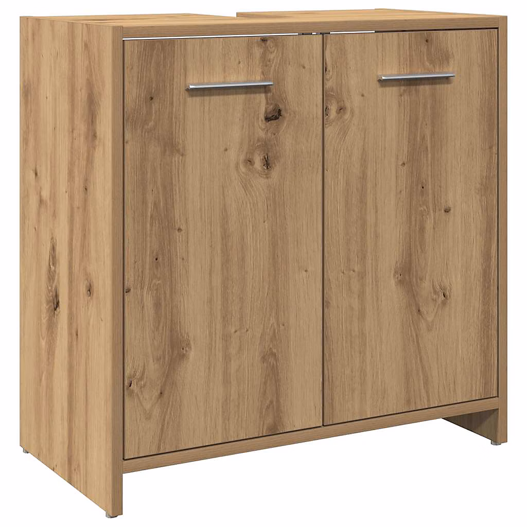 Armoire lavabo de salle de bain chêne artisanal 60 × 33 × 60 cm vidaXL