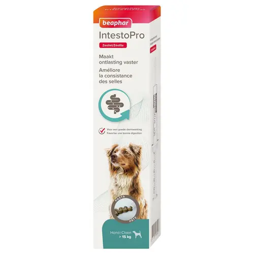 Pâte bien-être intestinale pour le chien coloris blanc IntestoPro Beaphar - 2 x 20 ml