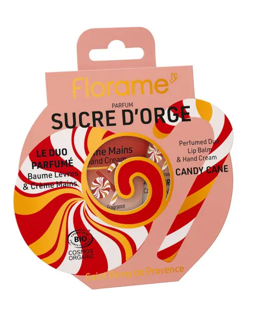 Coffret duo parfumé sucre d'orge coloris rouge Cosmos Organic