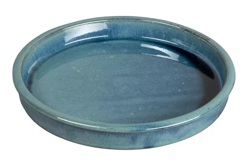 Soucoupe en grès émaillé bleu turquoise Passion for Pottery Shanghaï - Ø 30 cm