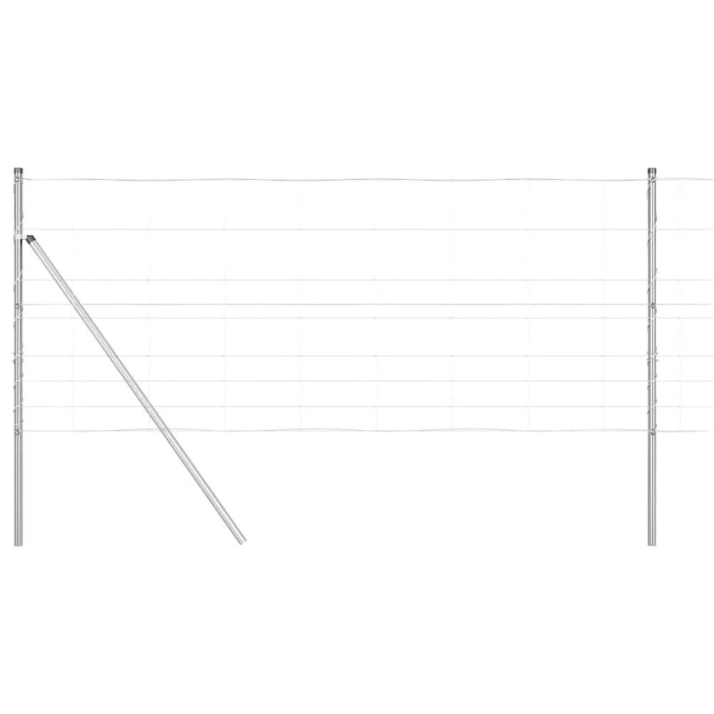 vidaXL Clôture en fil soudé pour sol 100 x 1 m Acier galvanisé Argenté – Aménagement du jardin