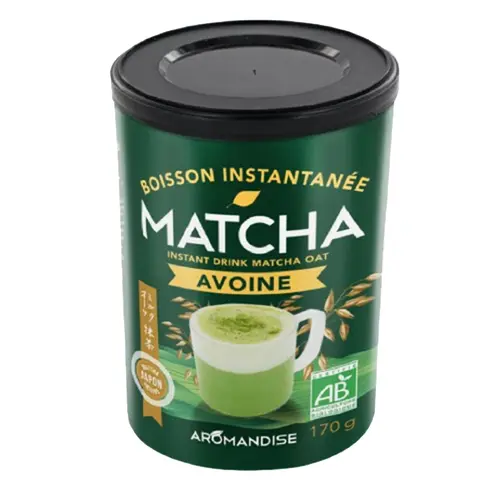 Boisson instantanée bio Latte Matcha avoine Aromandise - 170 g
