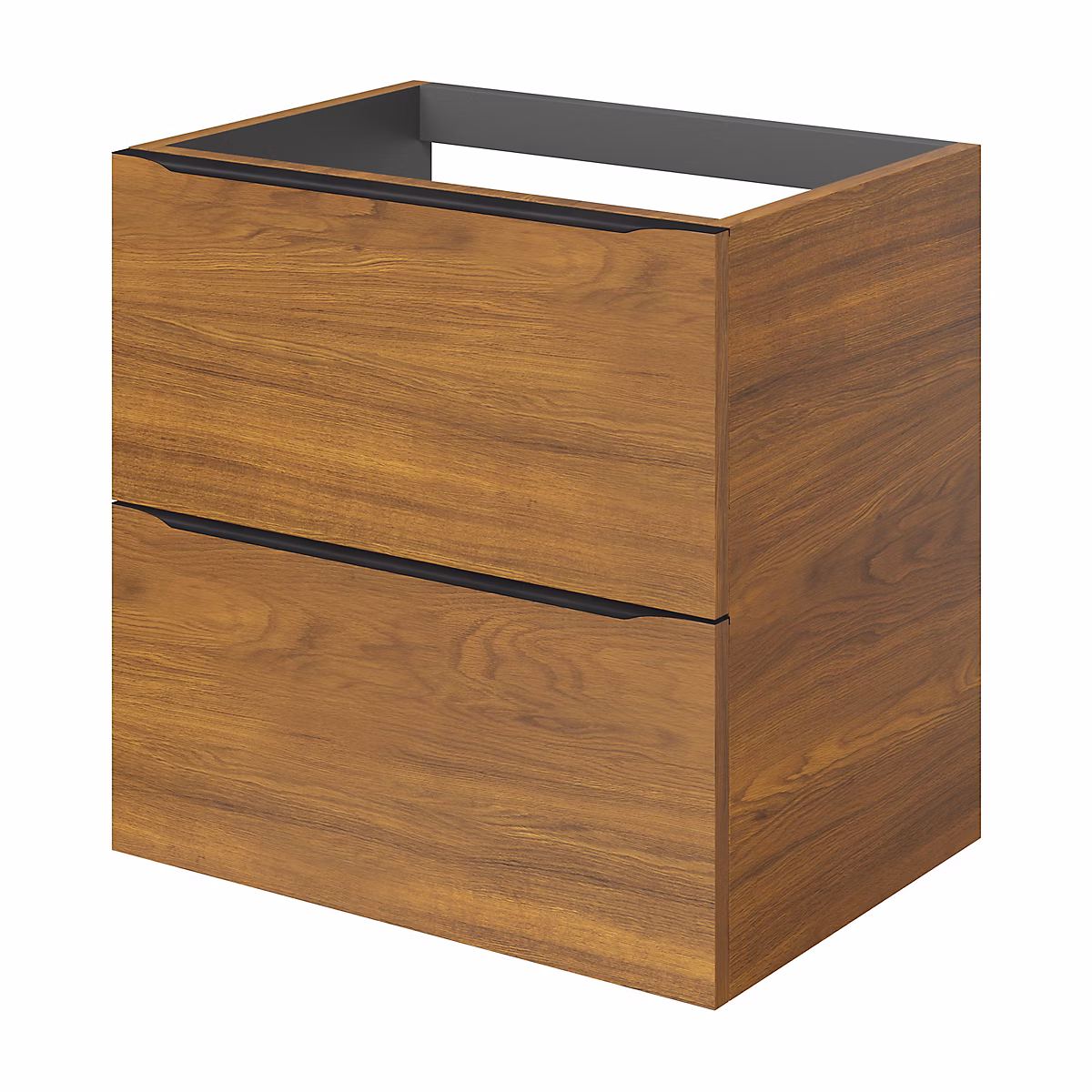 Meuble sous vasque suspendu l.60 x H.60 x P.45 cm – effet noyer, GoodHome Imandra