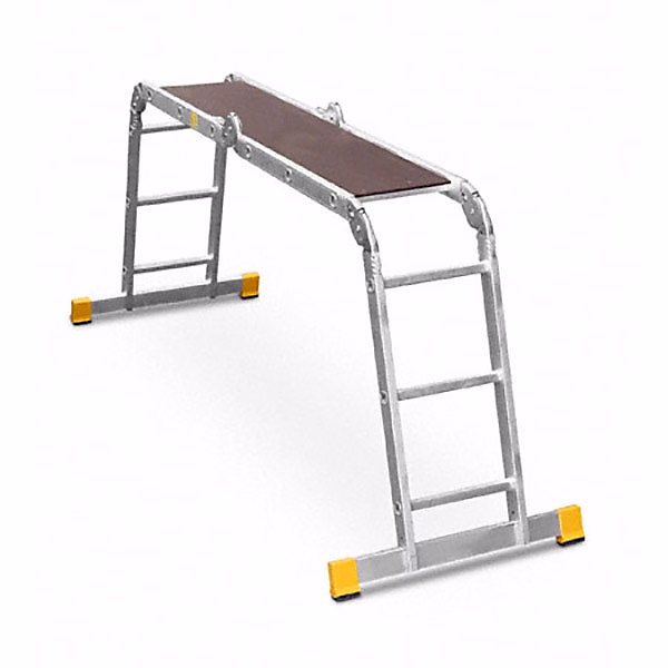 Echelle articulée 4 positions 4x3 barreaux : Echelle droite – escabeau | plateforme | echelle avec appuie | Longueur d'echelle 3 | 30m