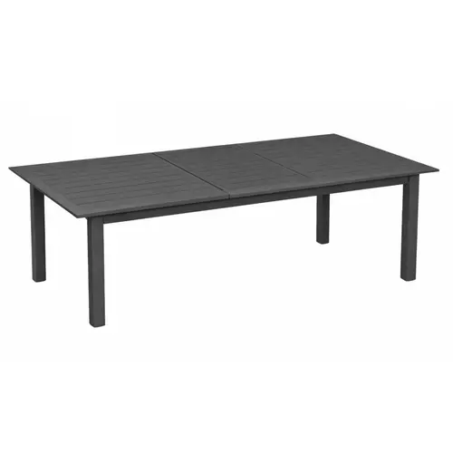 Table en aluminium graphite Caméline II - 180/240 x 98 cm