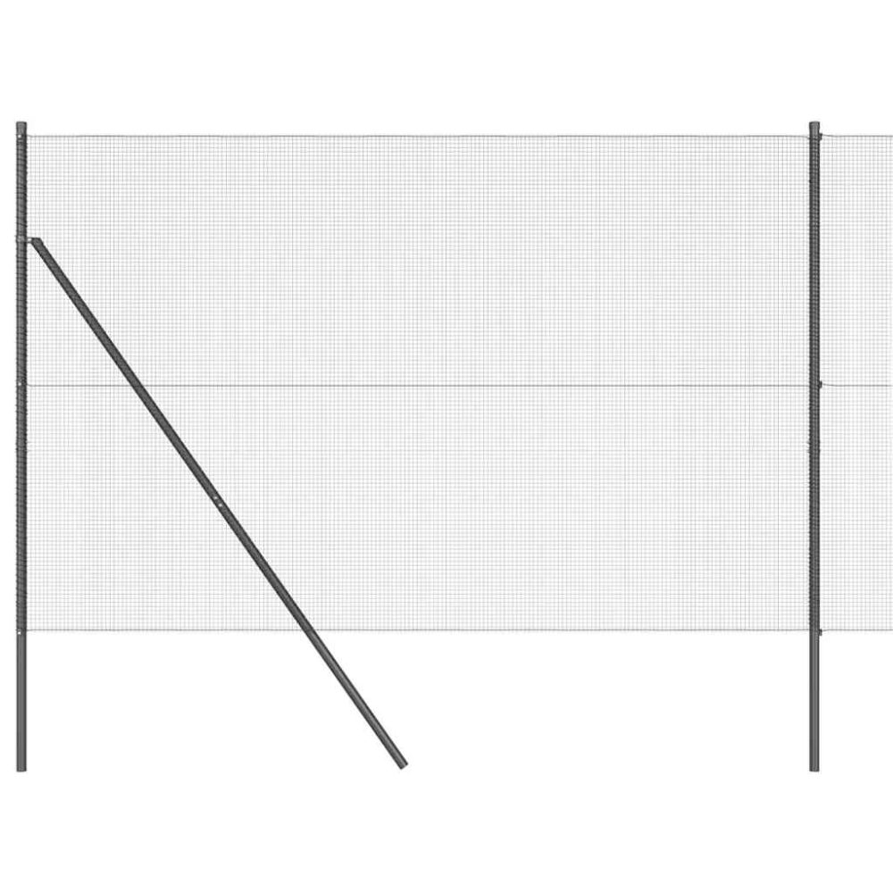 vidaXL Clôture en fils soudés pour fixation au sol 25 x 1,5 m Gris – Aménagement du jardin