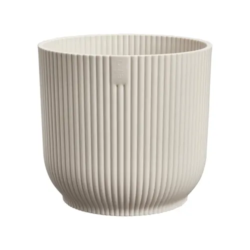 Cache-pot coloris blanc en plastique recyclé Elho - Ø 9 cm