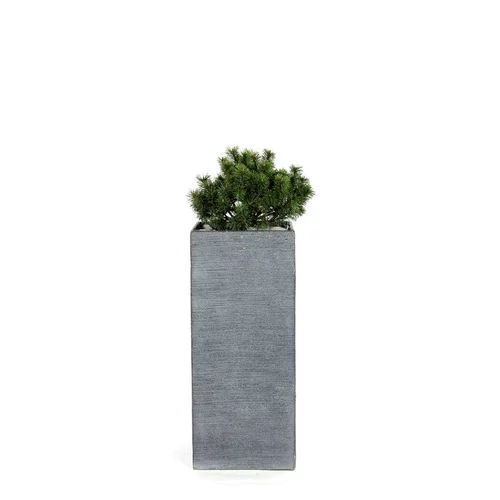 Pot carré haut Stream S/3 anthracite H.70 cm