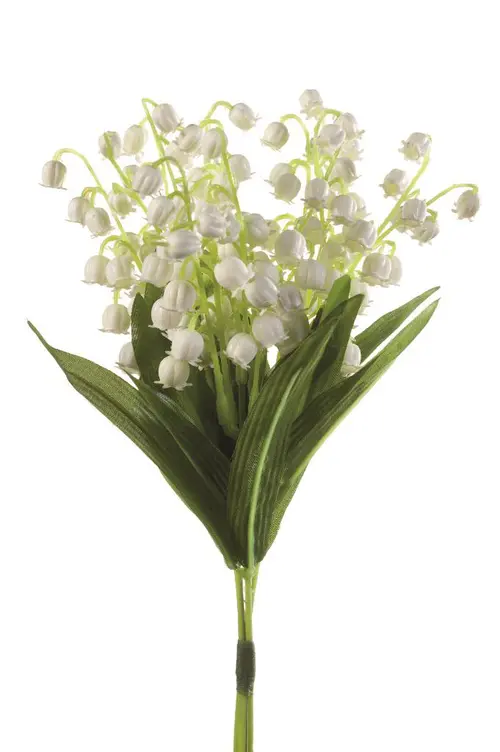 Muguet artificiel blanc en botte x3 - Ø 15 x 25 cm