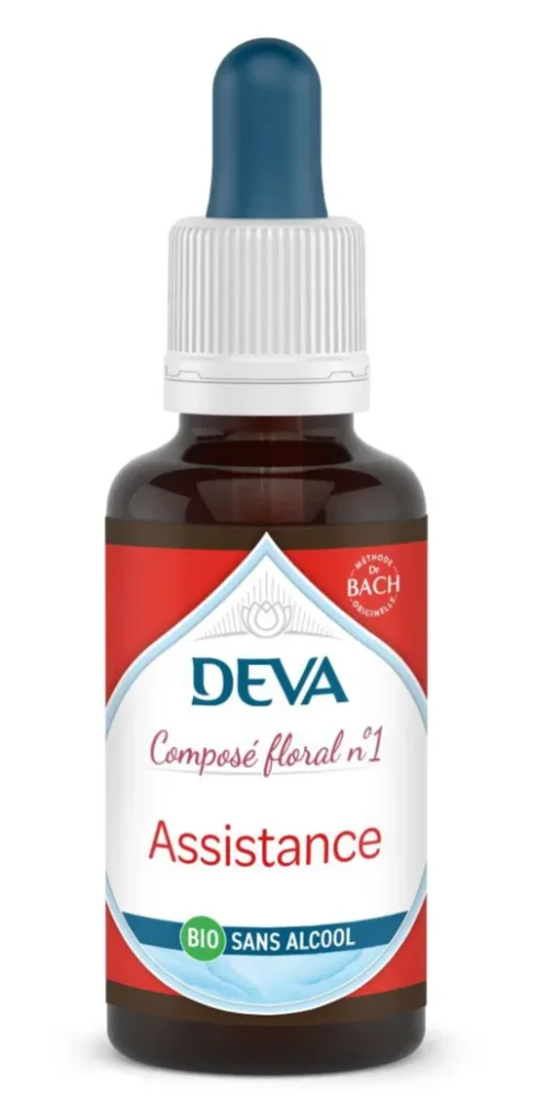 Complément alimentaire composé floral assistance bio sans alcool Deva - 30 ml