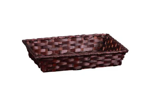 Corbeille Rihana en bambou chocolat Cav Service - 31 x 21 x 7 cm