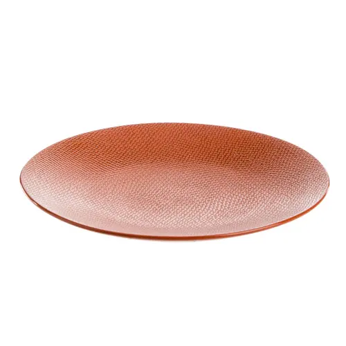 Assiette à dessert Vesuvio coloris orange en grès - Ø 21 cm