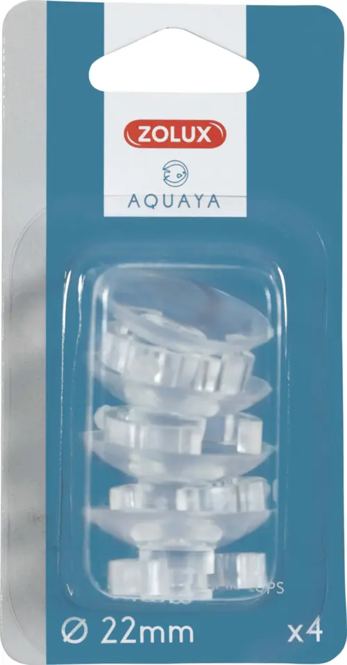 Ventouses pour aquarium coloris transparent Zolux Aquaya - Ø 22 mm x 4