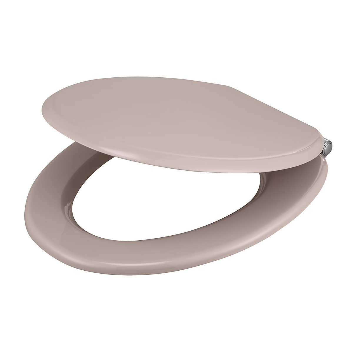 Abattant WC GoodHome Pilica coloris taupe en bois avec frein de chute | Abattant WC