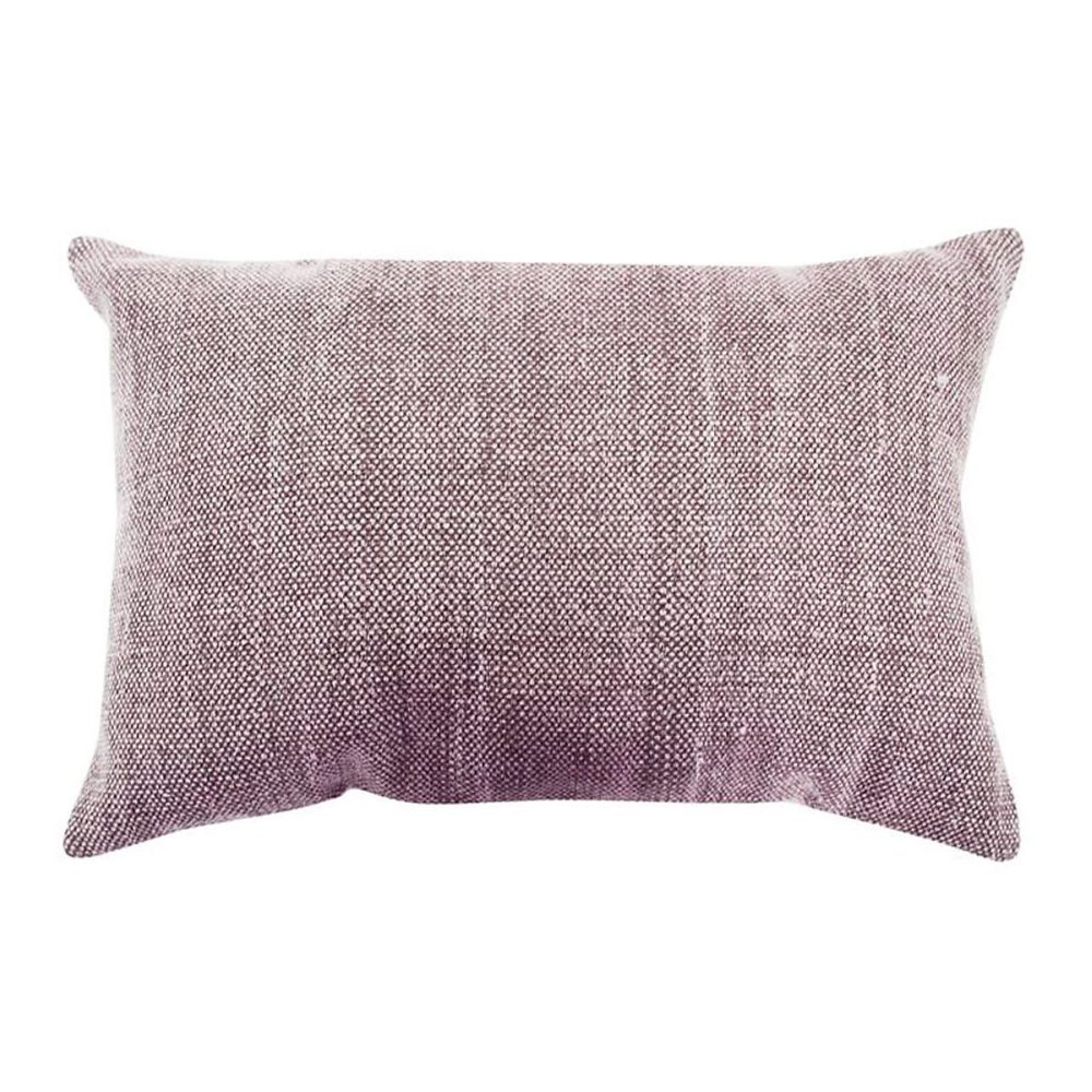 Coussin effet délavé rose poudré 60 × 40