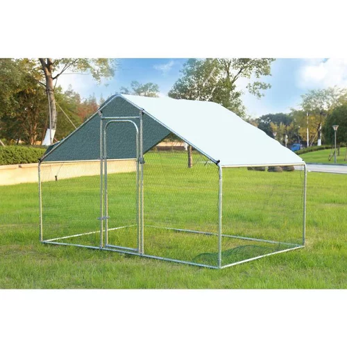 Enclos run volailles gris de 6 m²