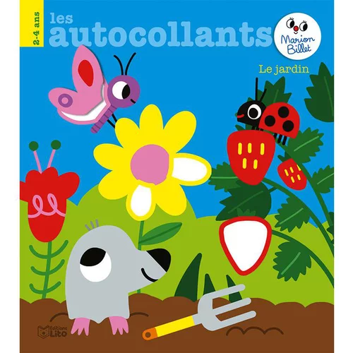 Livre Les autocollants de Marion Billet - le jardin éditions Lito - 8 pages