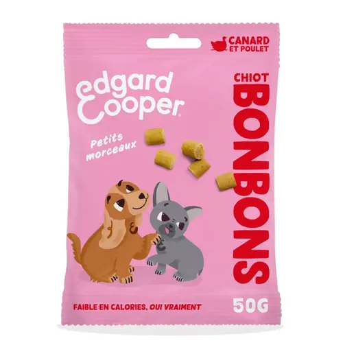 Friandises pour chiot au canard petits morceaux sans céréales Edgard & Cooper Bonbons - 50 g