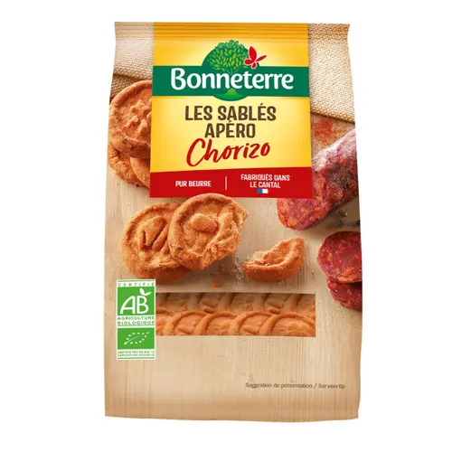 Biscuits sablés chorizo bio Bonneterre - 100 g