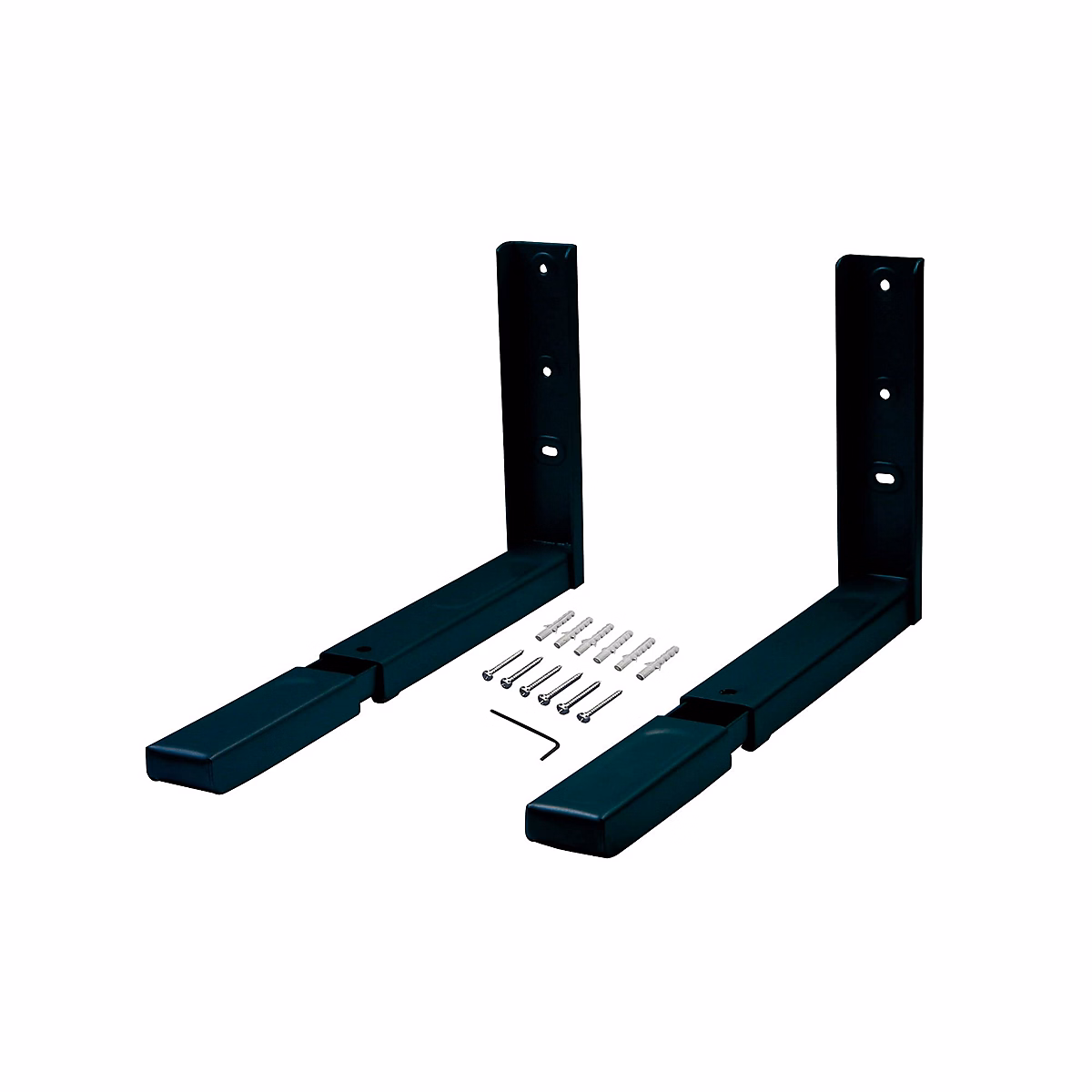 AMIG – Support de micro, ondes 500, 360, 450 × 220 mm, Acier, Noir