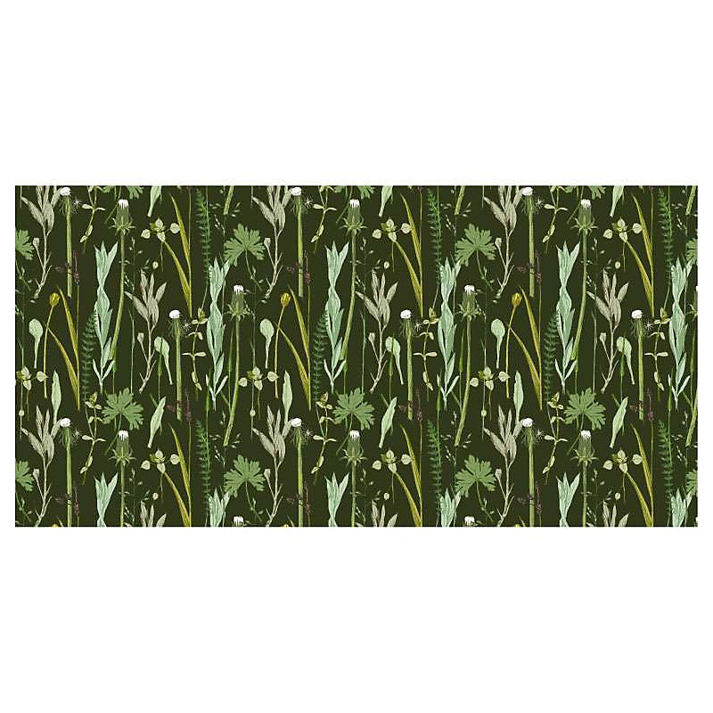 Brise vue imprimé motifs vert HERBARIUM – H.1.5 x L.3 m | 100% occultant | Made in France par Scenolia + kit de fixation offert