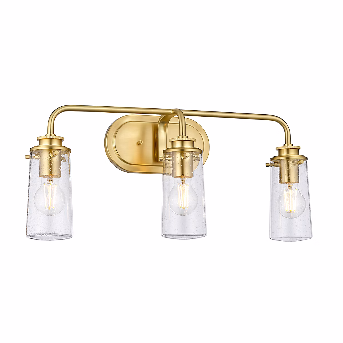 Applique murale Braelyn 3 lumières – Laiton brossé