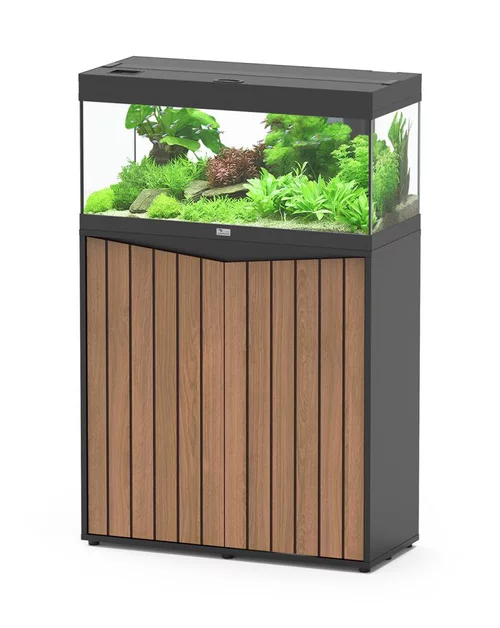 Meuble Prestige pour aquarium 80 en bois coloris noir - 80 x 35 x 83 cm