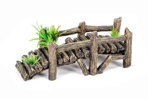 Décoration pour aquarium coloris multicolore Pont Tronc Aquatlantis - 22 x 11 x 9 cm
