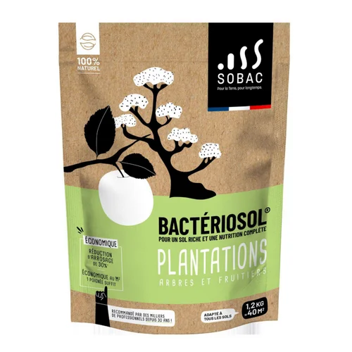 Bactériosol plantations arbres et fruitiers 100 % naturel Sobac - 1,2 kg