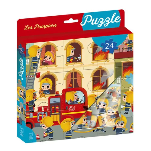 Ma boîte à puzzle 24 pièces “les pompiers” Editions Lito