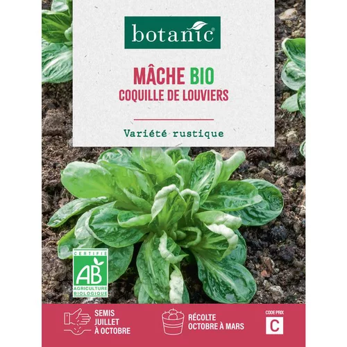 Graines de mâche coquille de Louviers bio botanic® - graines à semer