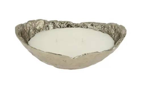 Bougie parfumée 2 mèches dans coupelle dorée Olympe - 300 g
